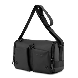 Men's nylon shoulder bag 1100-40 Black