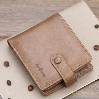 Small men's wallet with a clasp BAELLERRY D1305 Brown