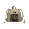 Women's Animal Print Backpack 26133-1105 De Raggi Cream