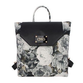 Women's Floral Backpack 26136-1103 De Raggi Black