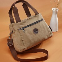 Hanging women's canvas bag FB-078 Khaki