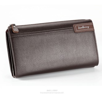 Large men's wallet BAELLERRY SKL-017 Brown