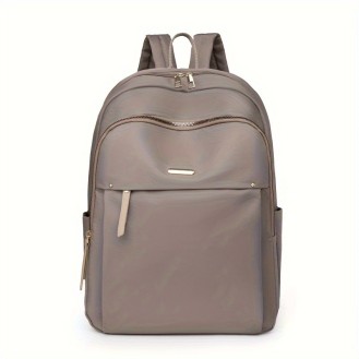 Women's Casual Nylon Travel Laptop Backpack Khaki Colour